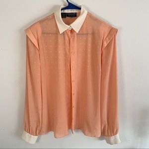 Pierre Cardin sheer blouse